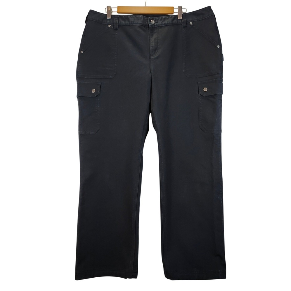 Duluth Womens  fleece lining Cargo Pants Straight Leg Stretch Utility Size 20x31